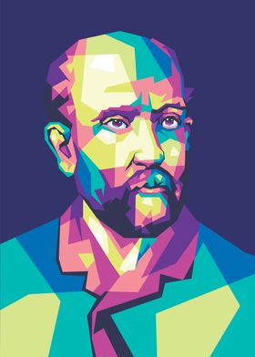 Man with Beard in Pop Art Style