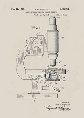 Microscope Patent Drawing