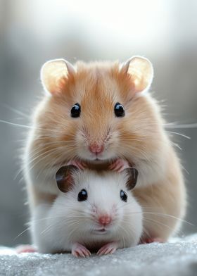 Cute Hamster Duo