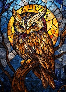 Stained Glass Owl