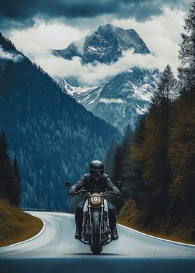 Motorcycle Mountain Road