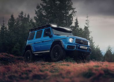 Blue Mercedes G-Wagon Off-Road