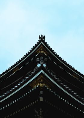 Japanese Temple Roof in Kyoto (Higashi Hongan-ji)