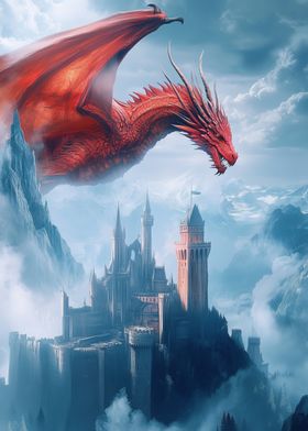 Red Dragon and Castle