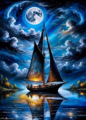 Sailing Under the Moon