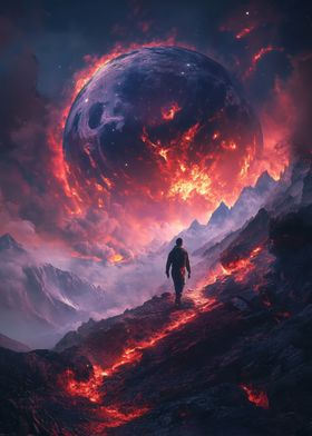 Burning Planet Landscape