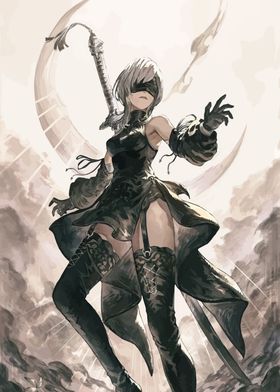 2B Nier Automata Artwork