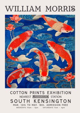 William Morris Koi Fish Print