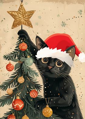 Black Cat Christmas Tree