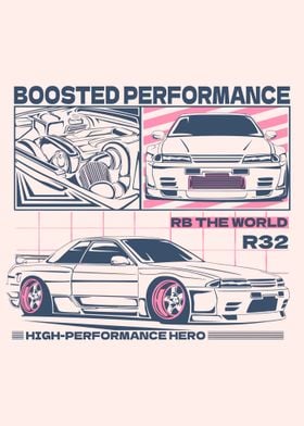 Nissan Skyline R32 Print