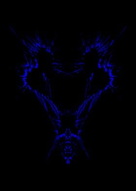 Rorschach Blue Abstract Splashes