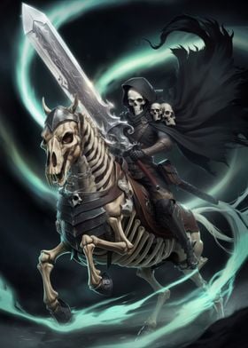 Skeleton Rider with Sword