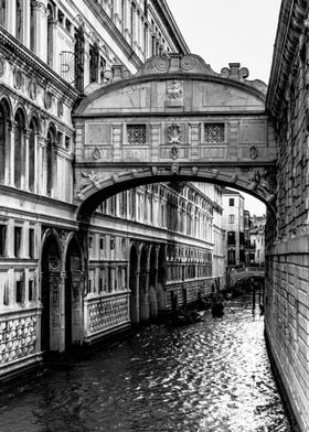 Bridge of Sighs over Venetian Canal