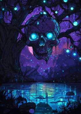 Glowing Skull Tree