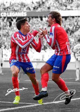 Antoine Griezmann And Giuliano Simeone Atletico Madrid