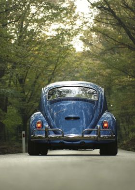 Blue Volkswagen Beetle