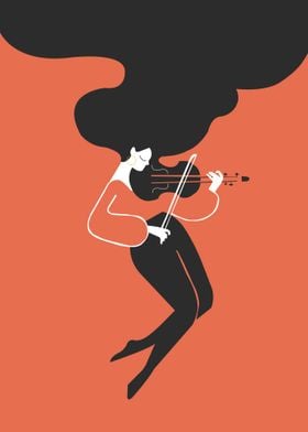 Woman Playing Violin