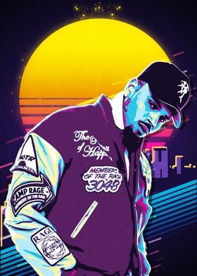 Chris Brown Retro Art