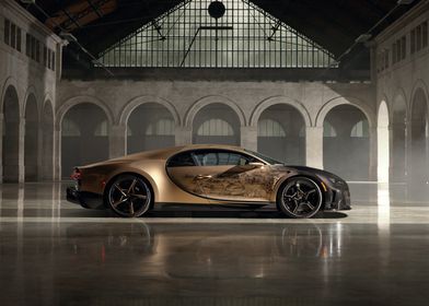 Gold Bugatti Chiron