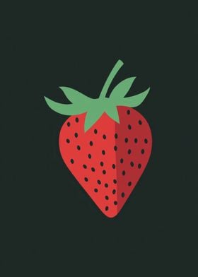 Red Strawberry Illustration