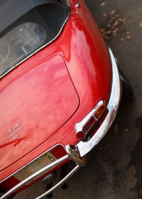 Red Jaguar E-Type Converti