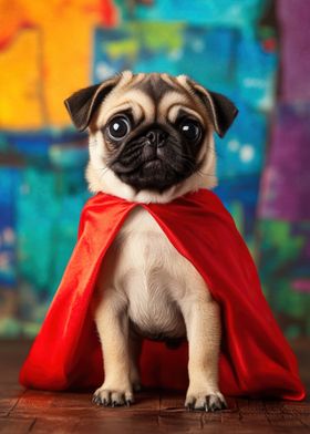 Superhero Pug