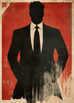 Silhouette Man in Suit