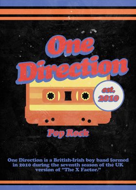 One Direction Retro Poster