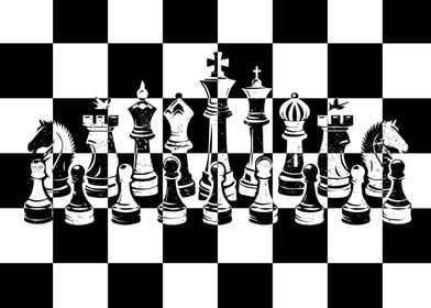 Chess Pieces on Board