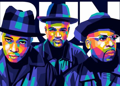 Run-DMC Pop Art Portrait