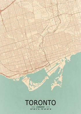 Toronto Vintage Map