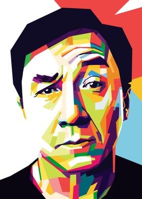 Jackie Chan Pop Art Portrait