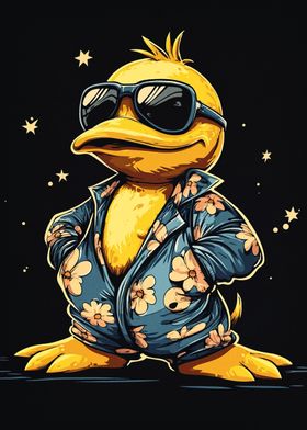 Cool Duck in Hawaiian Shirt