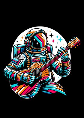 Astronaut Playing Guitar