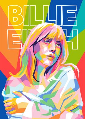 Billie Eilish Pop Art Portrait