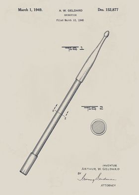 Drumstick Patent Drawing