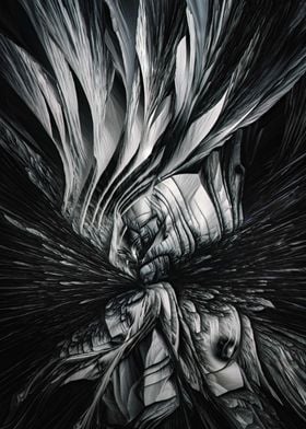 Abstract Black and White Art