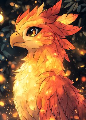 Fiery Phoenix Illustration