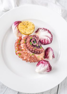 Octopus Salad with Radicchio