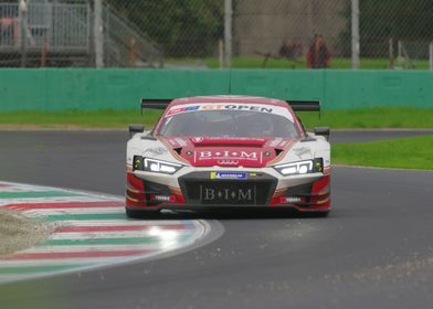 Audi R8 GT3 race Car on Track