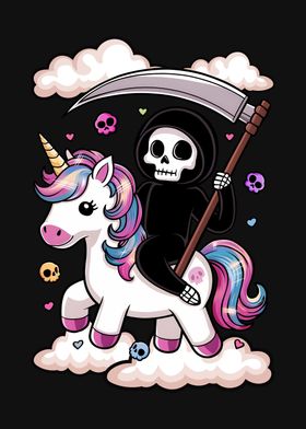 Grim Reaper on Unicorn