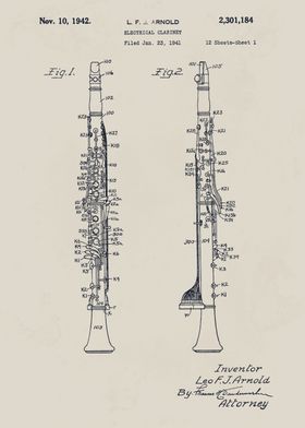 Clarinet Patent Drawing