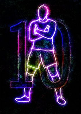 Neon Athlete Number 10