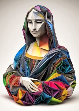 Mona Lisa Paper Sculpture