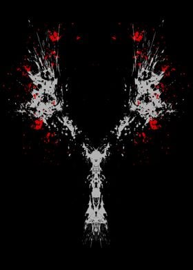 Rorschach Abstract Ink Splatter