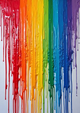 Rainbow Drip Painting LGBTQ+