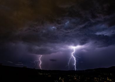 Lightning Storm Night