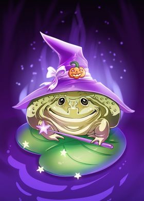 Halloween Frog Witch