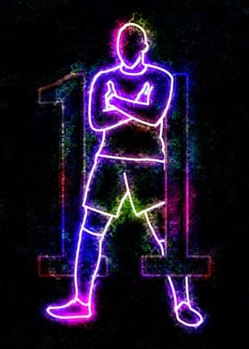 Neon Soccer Player 11