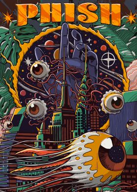 Phish Psychedelic Cityscape